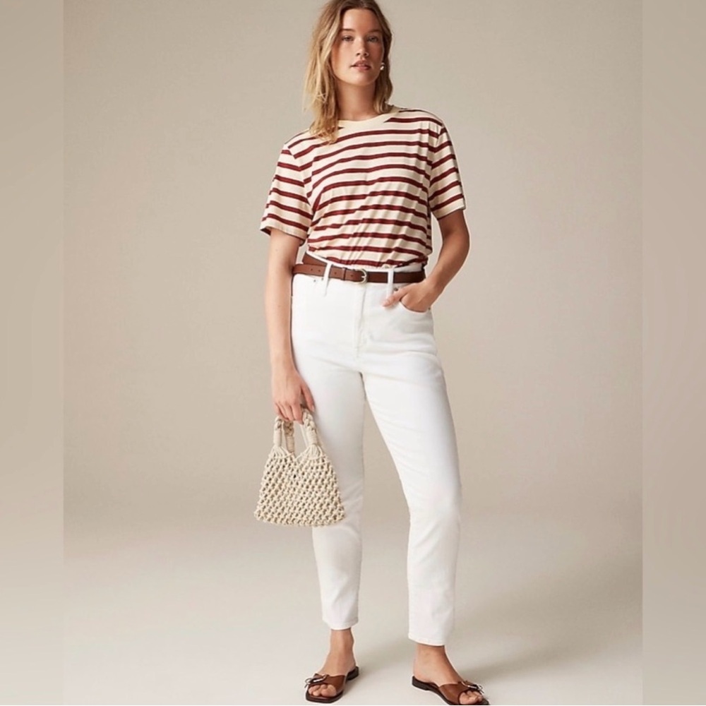 NWT J.Crew Curvy Vintage Slim-Straight Jean White Wash